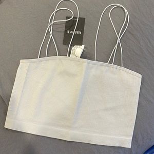 NWT Forever 21 - Cropped Gray Ribbed Top